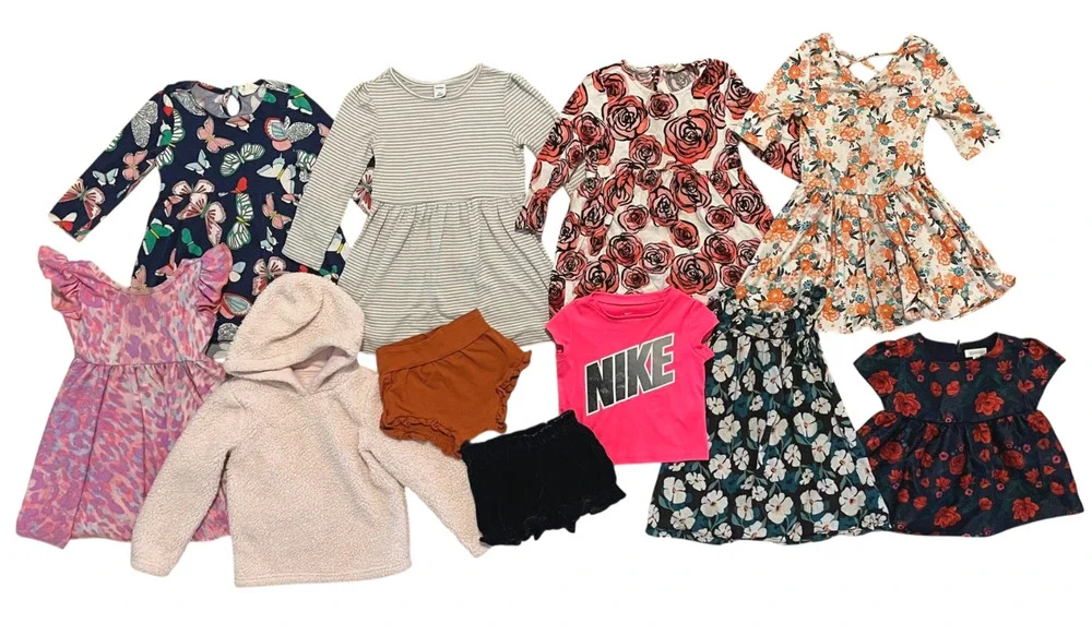 11 Pc Girls Nike Old Navy Crazy 8 Dot Dot Size 2T Clothing LOT Dress Summer Fall